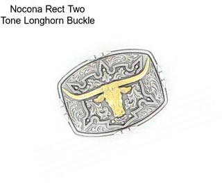 Nocona Rect Two Tone Longhorn Buckle