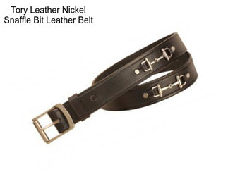 Tory Leather Nickel Snaffle Bit Leather Belt