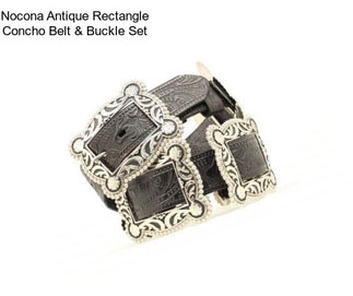 Nocona Antique Rectangle Concho Belt & Buckle Set