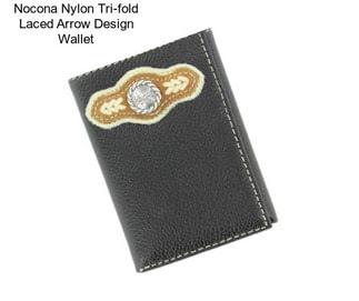 Nocona Nylon Tri-fold Laced Arrow Design Wallet