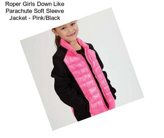 Roper Girls Down Like Parachute Soft Sleeve Jacket - Pink/Black