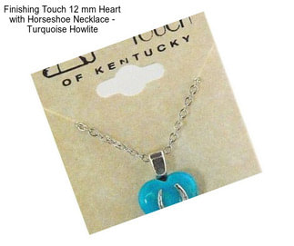 Finishing Touch 12 mm Heart with Horseshoe Necklace - Turquoise Howlite