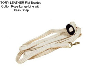 TORY LEATHER Flat Braided Cotton Rope Lunge Line with Brass Snap