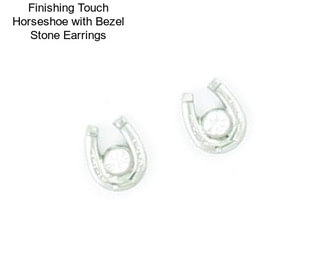 Finishing Touch Horseshoe with Bezel Stone Earrings