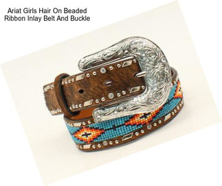 Ariat Girls Hair On Beaded Ribbon Inlay Belt And Buckle