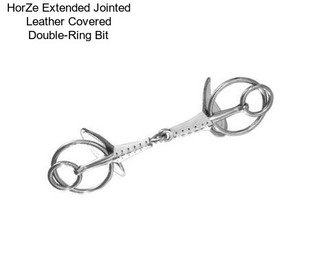 HorZe Extended Jointed Leather Covered Double-Ring Bit
