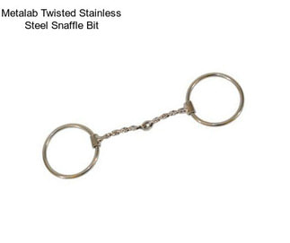 Metalab Twisted Stainless Steel Snaffle Bit