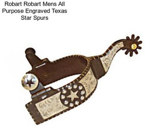 Robart Robart Mens All Purpose Engraved Texas Star Spurs