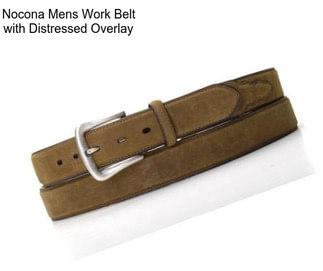 Nocona Mens Work Belt with Distressed Overlay