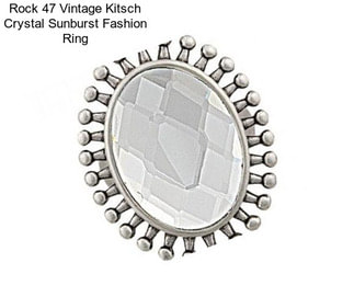 Rock 47 Vintage Kitsch Crystal Sunburst Fashion Ring