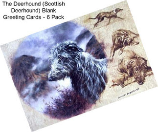 The Deerhound (Scottish Deerhound) Blank Greeting Cards - 6 Pack