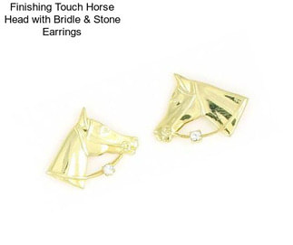 Finishing Touch Horse Head with Bridle & Stone Earrings