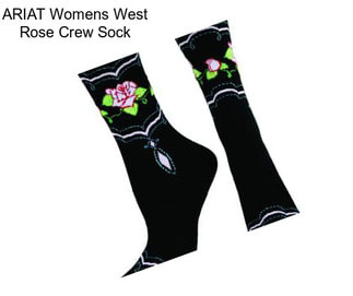 ARIAT Womens West Rose Crew Sock