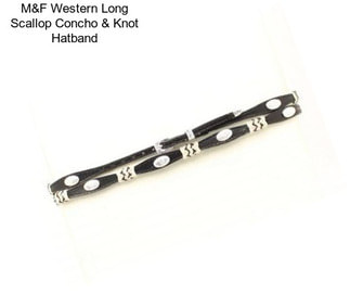 M&F Western Long Scallop Concho & Knot Hatband