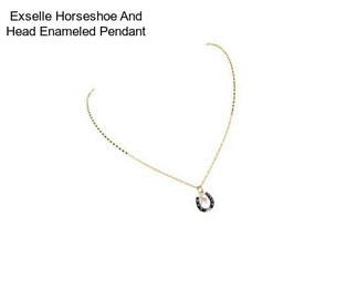 Exselle Horseshoe And Head Enameled Pendant