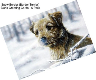 Snow Border (Border Terrier) Blank Greeting Cards - 6 Pack