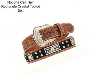 Nocona Calf Hair Rectangle Crystal Tooled Belt