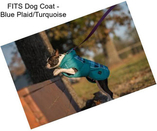 FITS Dog Coat - Blue Plaid/Turquoise