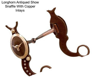 Longhorn Antiqued Show Snaffle With Copper Inlays