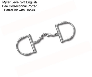 Myler Level 2-3 English Dee Correctional Ported Barrel Bit with Hooks