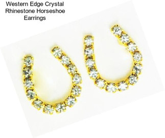 Western Edge Crystal Rhinestone Horseshoe Earrings