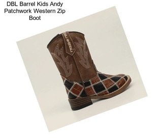 DBL Barrel Kids Andy Patchwork Western Zip Boot