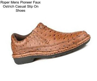 Roper Mens Pioneer Faux Ostrich Casual Slip On Shoes