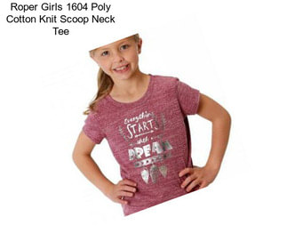 Roper Girls 1604 Poly Cotton Knit Scoop Neck Tee