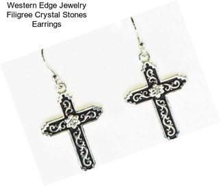 Western Edge Jewelry Filigree Crystal Stones Earrings