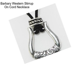 Barbary Western Stirrup On Cord Necklace