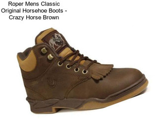 Roper Mens Classic Original Horsehoe Boots - Crazy Horse Brown