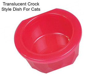 Translucent Crock Style Dish For Cats