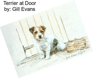 Terrier at Door by: Gill Evans