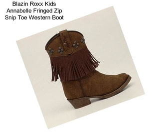 Blazin Roxx Kids Annabelle Fringed Zip Snip Toe Western Boot