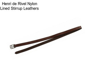 Henri de Rivel Nylon Lined Stirrup Leathers