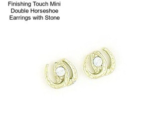 Finishing Touch Mini Double Horseshoe Earrings with Stone