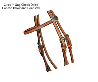 Circle Y Gag Cheek Daisy Concho Browband Headstall