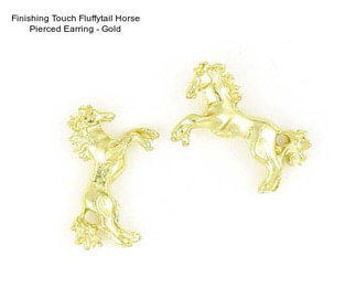 Finishing Touch Fluffytail Horse Pierced Earring - Gold