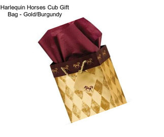 Harlequin Horses Cub Gift Bag - Gold/Burgundy