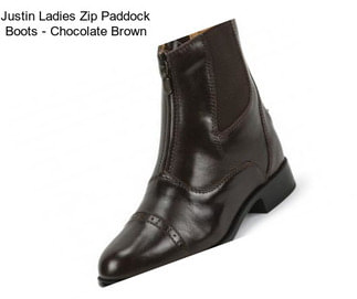 Justin Ladies Zip Paddock Boots - Chocolate Brown