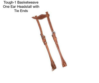 Tough-1 Basketweave One Ear Headstall with Tie Ends