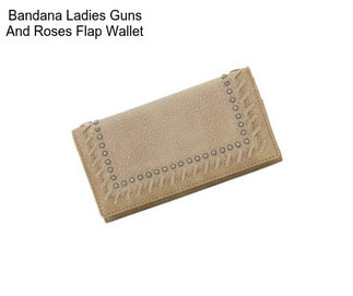 Bandana Ladies Guns And Roses Flap Wallet