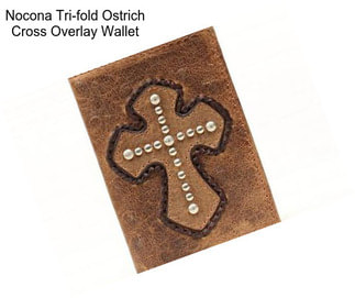 Nocona Tri-fold Ostrich Cross Overlay Wallet