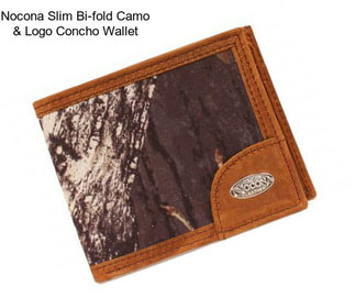 Nocona Slim Bi-fold Camo & Logo Concho Wallet