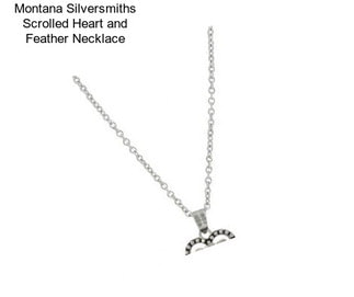 Montana Silversmiths Scrolled Heart and Feather Necklace