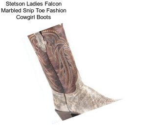 Stetson Ladies Falcon Marbled Snip Toe Fashion Cowgirl Boots