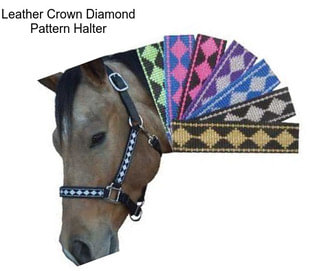 Leather Crown Diamond Pattern Halter