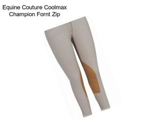 Equine Couture Coolmax Champion Fornt Zip