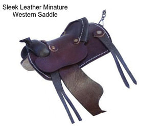 Sleek Leather Minature Western Saddle