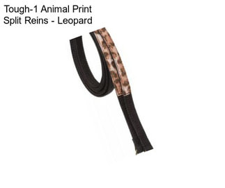 Tough-1 Animal Print Split Reins - Leopard